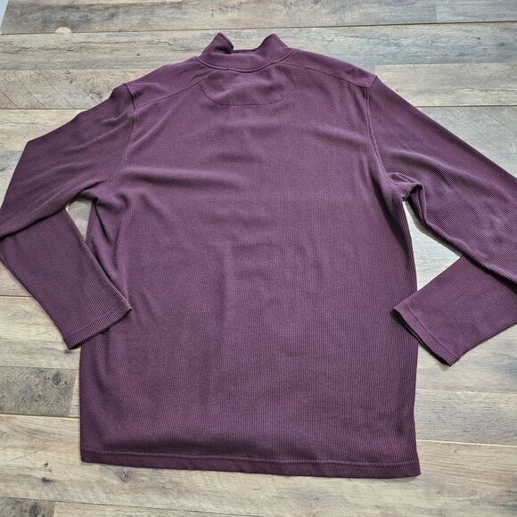 Spring + Mercer Shirt Mens 2XL Purple Long Sleeve Cotton Blend 1/4 Zip Pullover - Picture 7 of 9